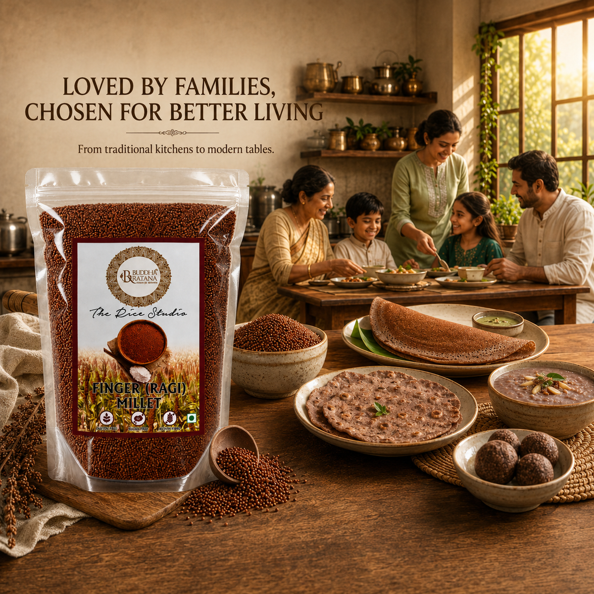Buddha Ratana Finger Millet (Ragi)