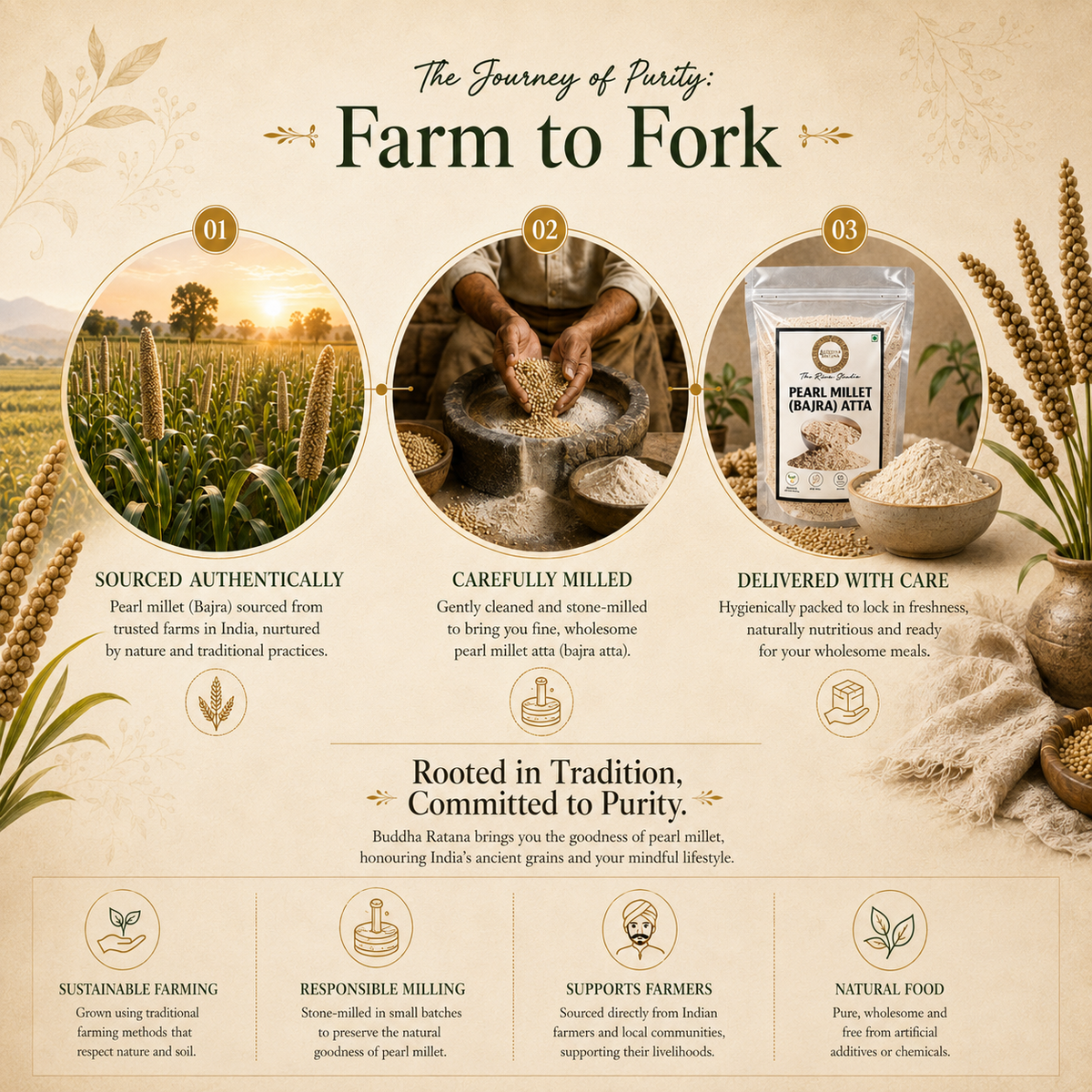 Buddha Ratana Pearl Millet Flour