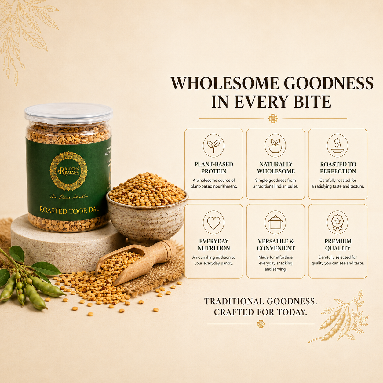 ROASTED TOOR DAAL
