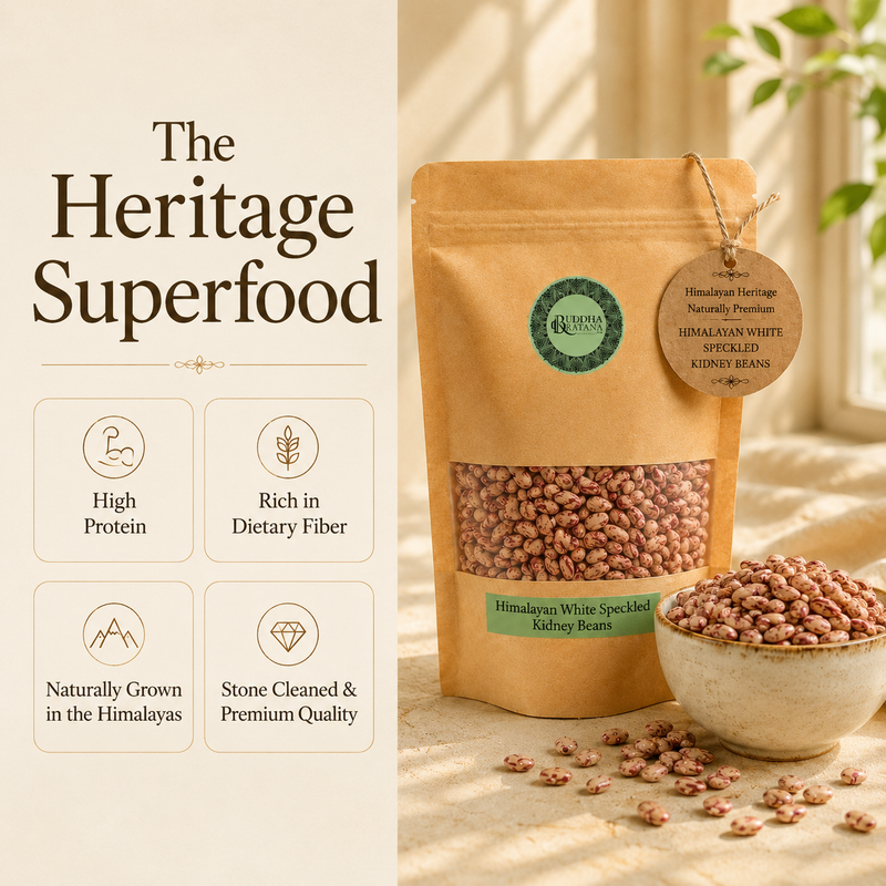 HIMALAYAN WHITE SPECKLED KIDNEY BEANS