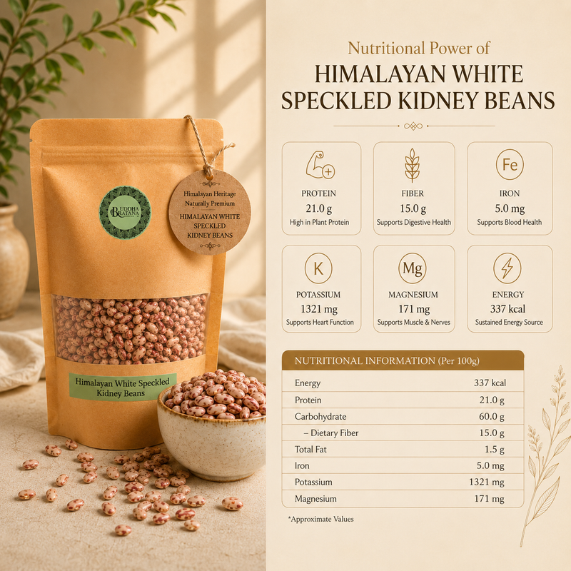 HIMALAYAN WHITE SPECKLED KIDNEY BEANS
